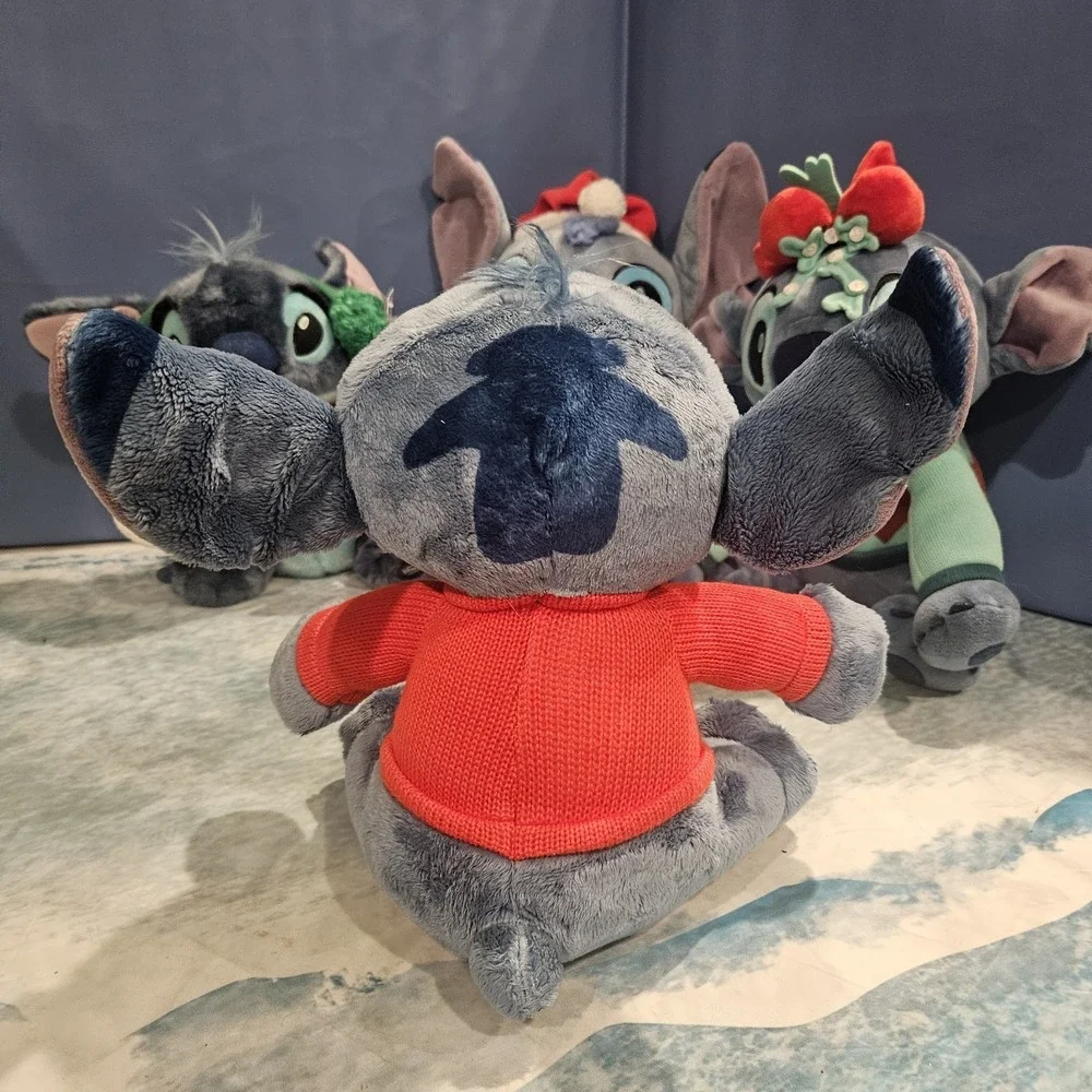 Disney Stitch‎ Christmas Holiday Plush Bundle 4 Lilo & Stitch Santa Naughty Elf